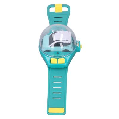 SIXRUN Mini Remote Control Car Watch Toy, USB Rechargeable, 30m Range, Silicone Strap, Green, for Boys and Girls Ages 3+