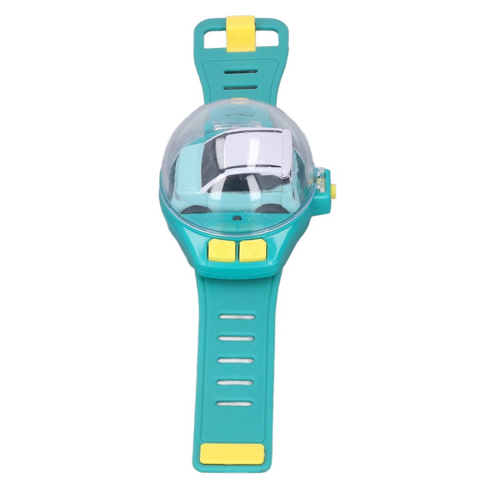 SIXRUN Mini Remote Control Car Watch Toy, USB Rechargeable, 30m Range, Silicone Strap, Green, for Boys and Girls Ages 3+