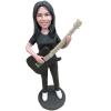Custom Bobble-Heads Guitar Figurine Customized Doll, Guitar Girl/Boy in Black Suit Custom Bobble Head, Bobble Head Figures Handmade,Birthday Gifts for Men,Women view 1