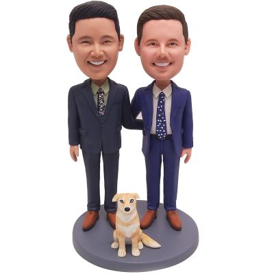 Custom Bobblehead Dog,Custom Pets Bobblehead,Custom Cat Bobblehead,Dog wedding caketopper,Bobble Head Gifts,Pets Birthday (Animal 01)
