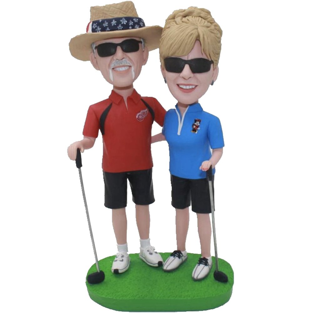 Custom Bobblehead Golfer Personalized Doll, Custom Personalized Unique Handmade Bobbleheads Figurine,Action Figure Based on Your Photo,Birthday Gift for Golfer Player/Golfer Coach
