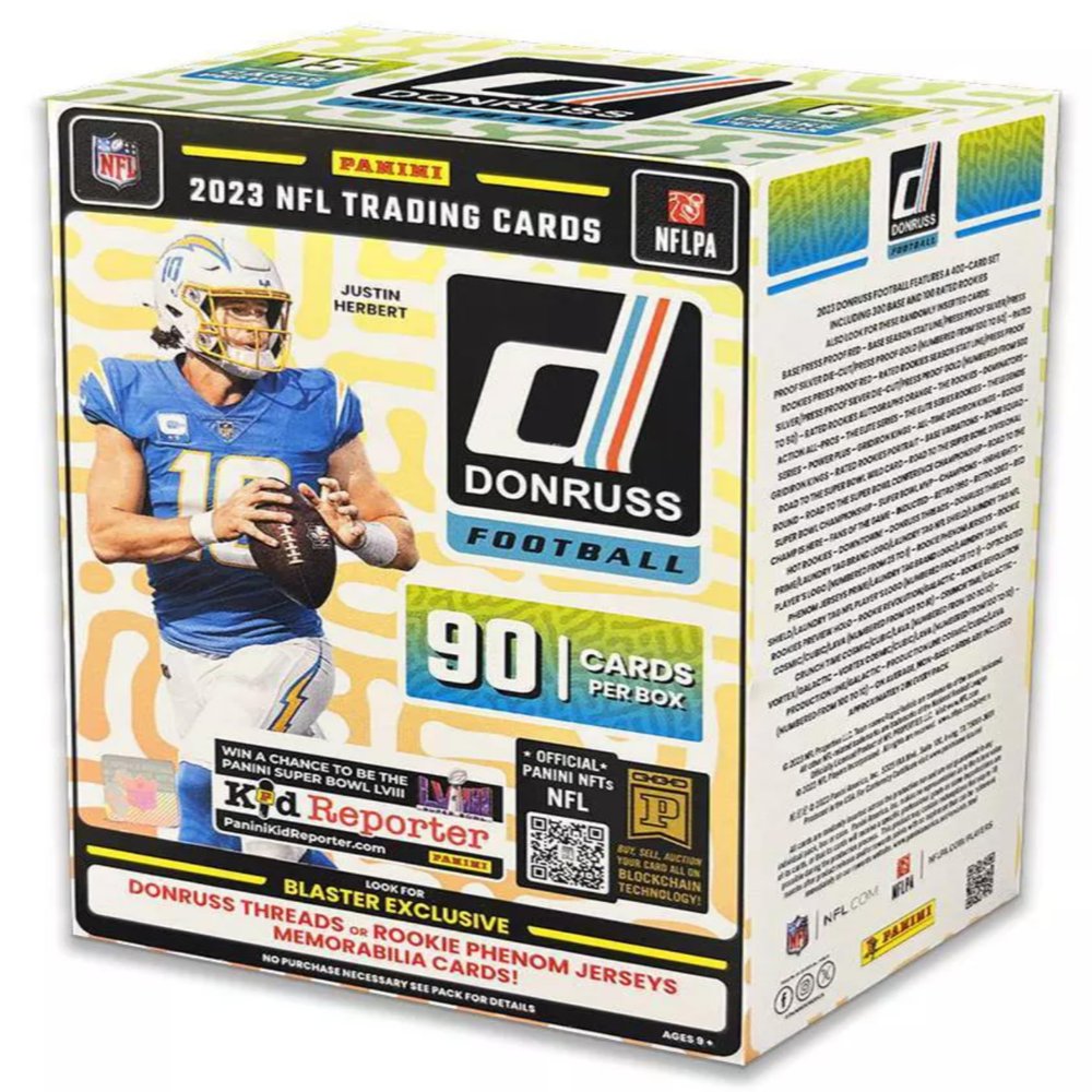 2023 Donruss Football Trading Cards Blaster - 90 Cards per Box - Plus 5 Toploaders to Help Protect Your Cards!