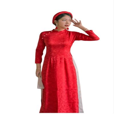 A49 Ao Dai Gam Ao dai Vietnam Vietnamese Traditional Ao Dai For Women, Ao Dai For Women, Vietnamese Dress For Women, Ao Dai Dress For Women ao dai Tet Lunar New Year (2XL, Green)