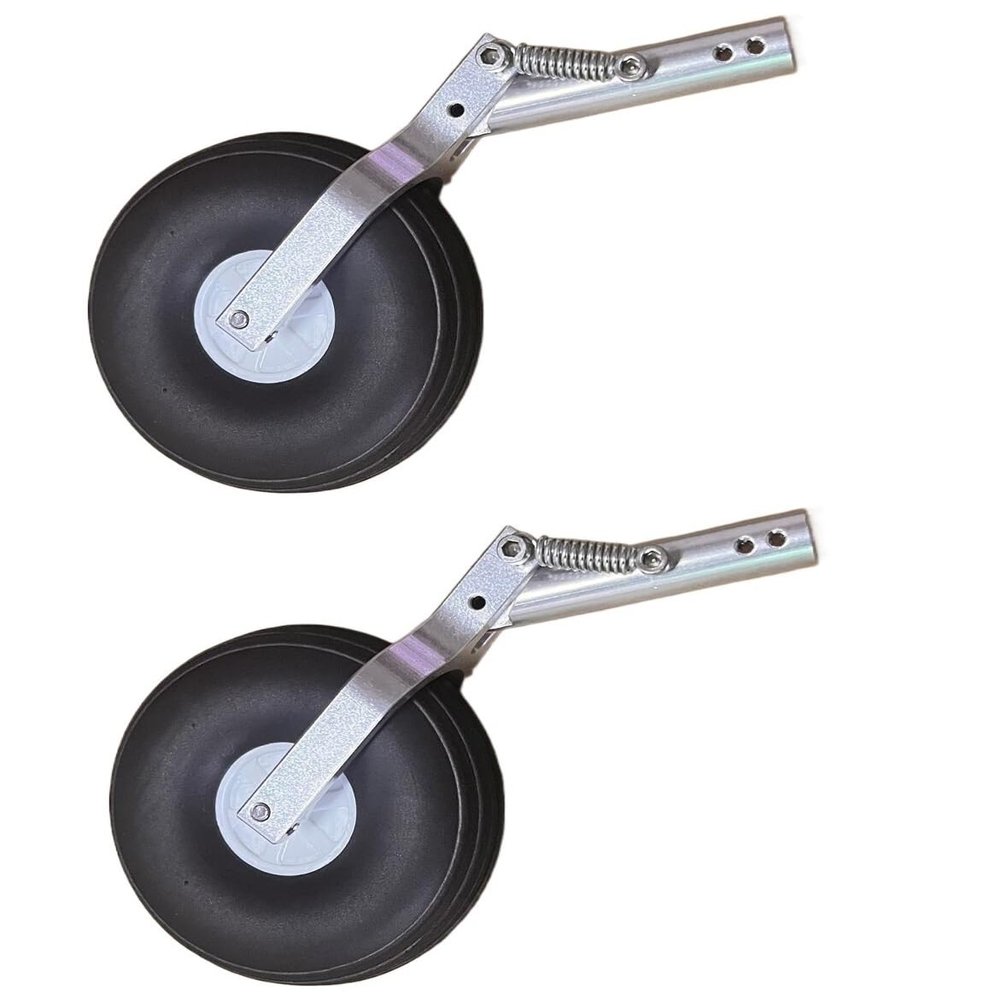 DAYUDDRICAR RC Model Airplane D5/D4 125mm Double Spring Shock Absorber Kneeling Landing Gear with 2.75" PU Wheel Kit for 3-6kg RC Model Airplane Plane Accessories