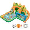 BOUNTECH Inflatable Water Slide Bounce House, 9 in 1 Dual Slides Kids Water Park Jump Castle w/Water Soccer, Splash Pool, Water Slides Inflatables for Big Kids 3+, Water Bounce House for Outdoor view 1
