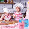 RoundFunny 24 Pcs Kids Mini Baking Supplies with Kitchen Utensil, Pot Holders, Spatula, Rolling Pin, Whisk for Kids Classroom School Exchange Party Favors (Small) view 4
