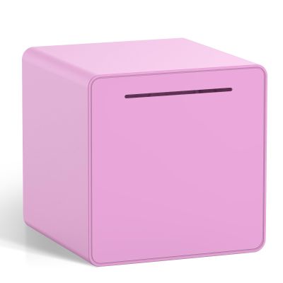 6" Piggy Bank for Adults for 2026 Savings, Must Break to Open Adult Piggy Bank for Cash, Interactive DIY Assembly Unopenable Money Savings Box (Pinkish Purple)