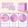 6" Piggy Bank for Adults for 2026 Savings, Must Break to Open Adult Piggy Bank for Cash, Interactive DIY Assembly Unopenable Money Savings Box (Pinkish Purple) view 3
