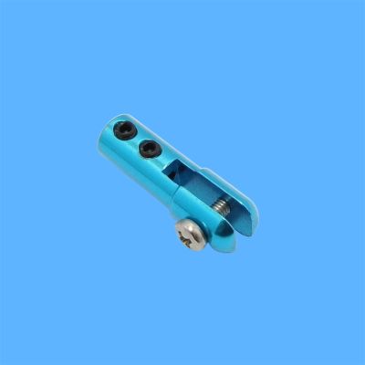 DAYUDDRICAR RC Airplane Part, 2 PCS RC Model Airplane Aluminum Servo Arm Linkage Steering Gear Tie Rod Chuck Rudder Joint Coupler with Set Screws for RC Model Airplane Plane Accessories Parts (Color
