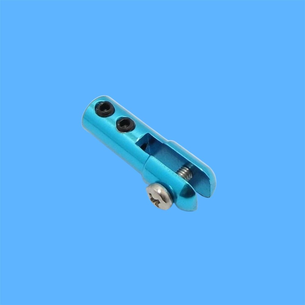 DAYUDDRICAR RC Airplane Part, 2 PCS RC Model Airplane Aluminum Servo Arm Linkage Steering Gear Tie Rod Chuck Rudder Joint Coupler with Set Screws for RC Model Airplane Plane Accessories Parts (Color