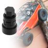 Be In Your Mind 4PCS M2 Wheel Nut Cap RC Car Wheel Dust Nut CNC Aluminium Locking Hub for 1/24 RC Crawler Cars Compatible with Axial SCX24 Deadbolt JLU Gladiator Bronco, Black view 2