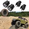 Be In Your Mind 4PCS M2 Wheel Nut Cap RC Car Wheel Dust Nut CNC Aluminium Locking Hub for 1/24 RC Crawler Cars Compatible with Axial SCX24 Deadbolt JLU Gladiator Bronco, Black view 3