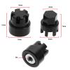 Be In Your Mind 4PCS M2 Wheel Nut Cap RC Car Wheel Dust Nut CNC Aluminium Locking Hub for 1/24 RC Crawler Cars Compatible with Axial SCX24 Deadbolt JLU Gladiator Bronco, Black view 4