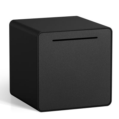 6" Piggy Bank for Adults for 2026 Savings, Must Break to Open Adult Piggy Bank for Cash, Interactive DIY Assembled Unopenable Money Savings Box (Black)