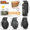 5pack,Toy-Hand Grenade for CS Battle Game,with 50 Foam Ammo Tactical CS-Grenade Fun Impact Pull Ring Grenade Toys Halloween Outdoor Sport for Age 14 Years Old and up and Adults view 3