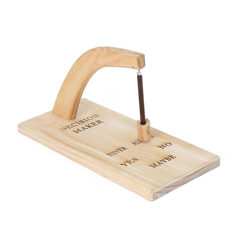 Emery New Decision Makers Carved Oak Wooden Crafts PendantsSee What Decision It Can Make for You (Style 1)