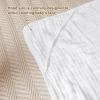 david's kids 2 Pack Hooded Baby Towels, 100% Muslin Cotton 6-Layer Ultra Soft Breathable Absorbent Baby Bath Towels for Infant and Toddler, Newborn Essentials, Large 32x32Inch, White view 4