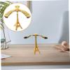 Totority Ornaments Balancing Bird Statue Balance Eagle Balance Bird Gravity Self Balance Toy Eiffel Tower Sculpture Balancing Bird Ornament Kid Toy Wheel Household Zinc Alloy view 4