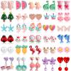 Clip On Earrings For Girls, 12/30 Pairs Hypoallergenic Kids Earrings, Cute And Great Gifts For Girls 4-12 (30-pair of clip on earrings) view 1