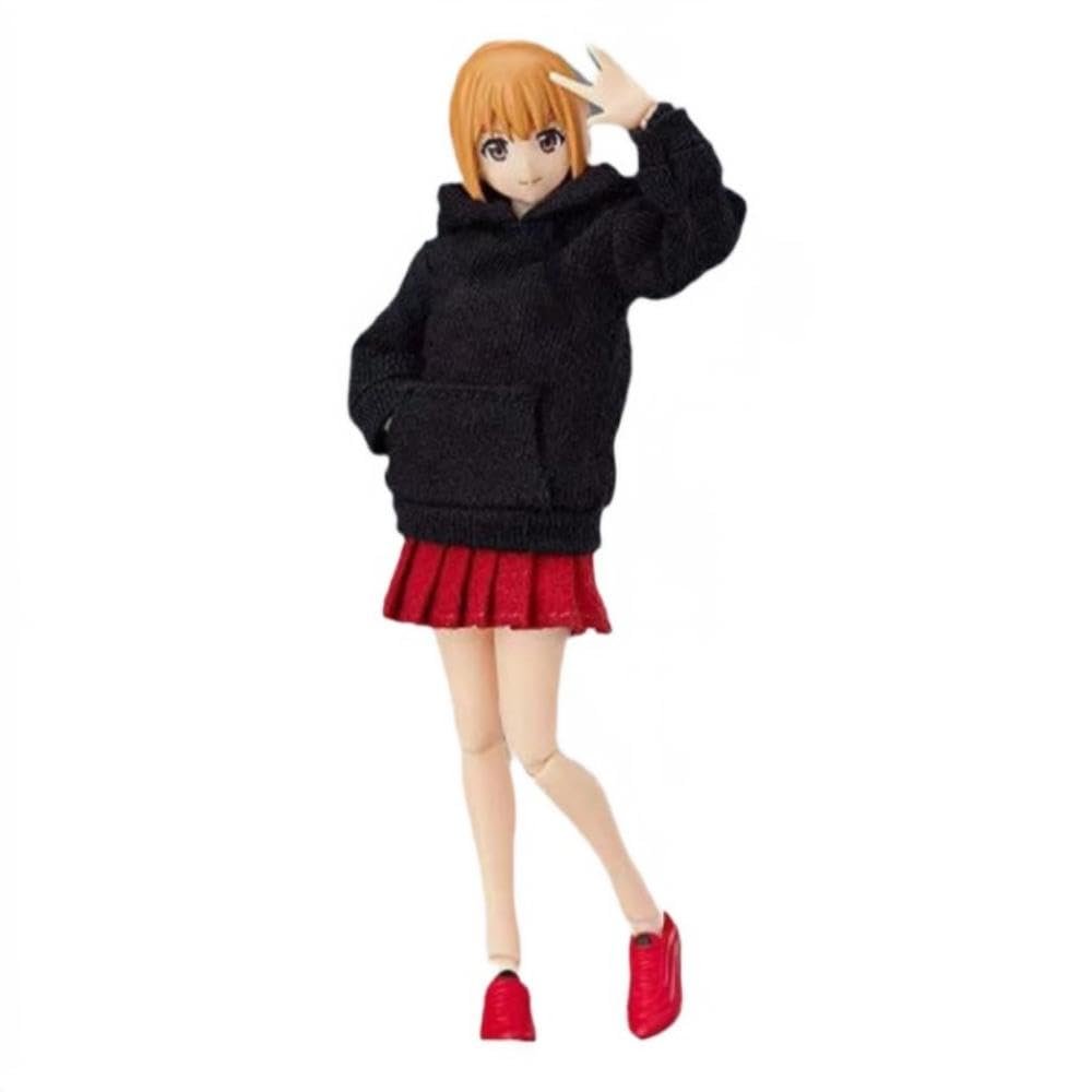 1/12 Scale Female Clothing Hoodie and Skirt Set,for 6 inch Woman Action Figure TBLeague/JIAOU Doll/Phicen Body