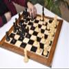 Reproduced 1950 Dubrovnik Bobby Fischer Chess Pieces  Ebony Wood | 4.25" King | Weighted Staunton Wooden Chess Set view 3