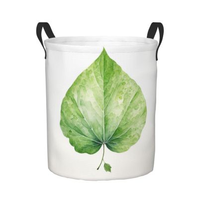 Foruidea Botanical Leaf Watercolor Spring Laundry Basket,Laundry Hamper,Collapsible Storage Bin, Oxford Fabric Clothes Baskets,Nursery Hamper For Home,Office,Dorm,Gift Basket