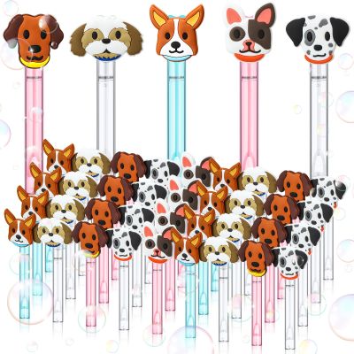 30 Pcs Bubbles Party Favors Mini Bubble Wands Tube Bulk Theme Maker Goodie Bags Stuffer Prizes Birthday Gift for Solution(Dog)