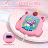 BEARDDO Silicone Case Compatible with Tamagotchi Uni Case, Cute Cartoon Pink Virtual Pet Game Machine Protector Cover for Tamagotchi Uni Accessories with Ring Lanyard (Pink) view 2