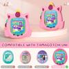 BEARDDO Silicone Case Compatible with Tamagotchi Uni Case, Cute Cartoon Pink Virtual Pet Game Machine Protector Cover for Tamagotchi Uni Accessories with Ring Lanyard (Pink) view 3
