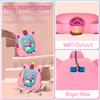 BEARDDO Silicone Case Compatible with Tamagotchi Uni Case, Cute Cartoon Pink Virtual Pet Game Machine Protector Cover for Tamagotchi Uni Accessories with Ring Lanyard (Pink) view 4