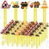 30 Pcs Bubbles Party Favors Mini Bubble Wands Tube Bulk Theme Maker Goodie Bags Stuffer Prizes Birthday Gift for Solution(Construction Vehicle) view 1