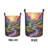 Foruidea Hippie Psychedelic Laundry Basket,Laundry Hamper,Collapsible Storage Bin, Oxford Fabric Clothes Baskets,Nursery Hamper For Home,Office,Dorm,Gift Basket view 4