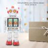 Metal Tin Robot Wind Up Toys, 13.39x6.69x5.12in Electric Rotating Vintage Toys with Walking & Rotating, Gun Sound for Collection, Party, Birthday, Festival view 4