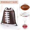 Nuogo 48 Pcs Football Party Favors Supplies Include Goodie Bags, Bracelets, stress Balls, mini Keychain, 12 of Each, for Football Theme Birthday Party Supplies view 3