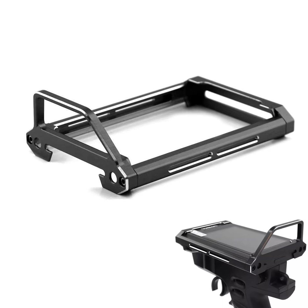 Aluminum RC Radio Transmitter Protector Frame for Flysky Noble NB4/NB4 Pro/Noble Lite Accessories Remote Controller Bracket Holder Shell Support Upgrade Parts(Black)
