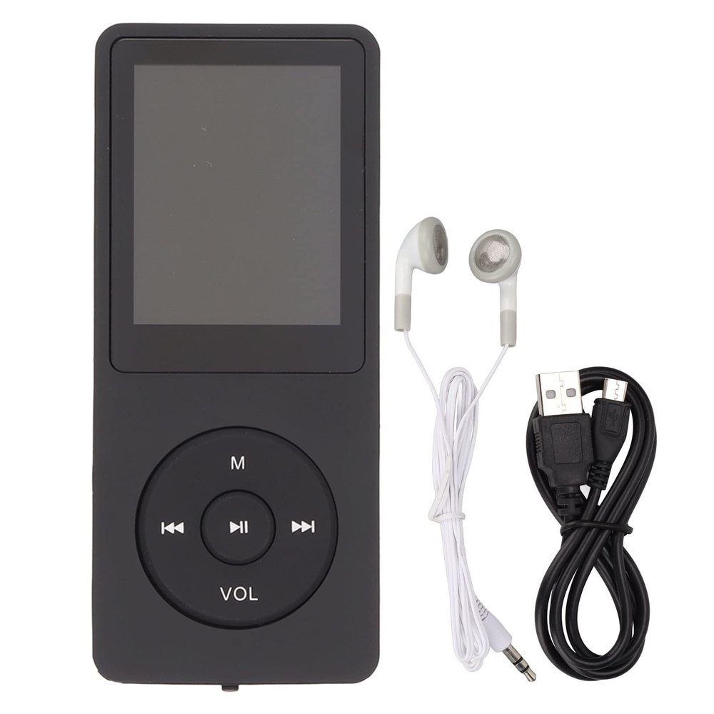 Pilipane Portable 1 8 Inch Display Screen MP3 Player, Expandable to 64GB for for Limit Music Experience, TFT Display Music Player, USB MP3 Player (Black)