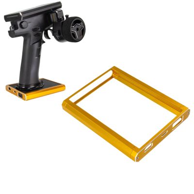 Metal Transmitter Protector Frame for Flysky Noble NB4 Pro Remote Control Battery Protective Bracket Holder Base RC Radio Controller Shell Support FS-NB4 Upgrade Parts(Yellow)