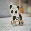 Eichhorn 100003818 Panda Sliding Animal Perfect for Small Children's Hands, 12 cm Long, Silent Silicone Wheels, Made from 100% FSC Certified Beech Wood, from 1 Year view 3