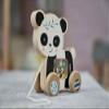 Eichhorn 100003818 Panda Sliding Animal Perfect for Small Children's Hands, 12 cm Long, Silent Silicone Wheels, Made from 100% FSC Certified Beech Wood, from 1 Year view 4