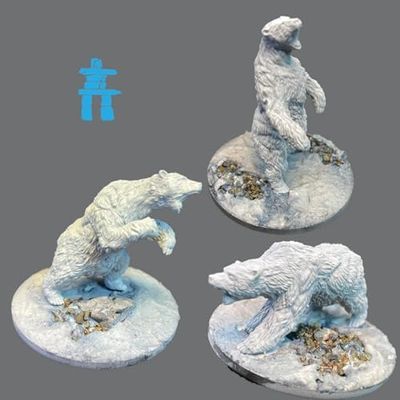 Mythic Earth Arvik Tuvaaks with Bows Inuit 5 Metal Miniatures Figures Set MSMA50