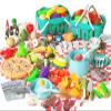 150Pcs Kitchen Playset, Toddlers Pretend Cooking Cookware Accessories, Food, Picnic Blanket, Fruits, Veges, 2Pack Shopping Storage Basket, Dessert and Prop Money, Gift for Kids (Turquoise) view 1