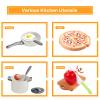 150Pcs Kitchen Playset, Toddlers Pretend Cooking Cookware Accessories, Food, Picnic Blanket, Fruits, Veges, 2Pack Shopping Storage Basket, Dessert and Prop Money, Gift for Kids (White) view 4