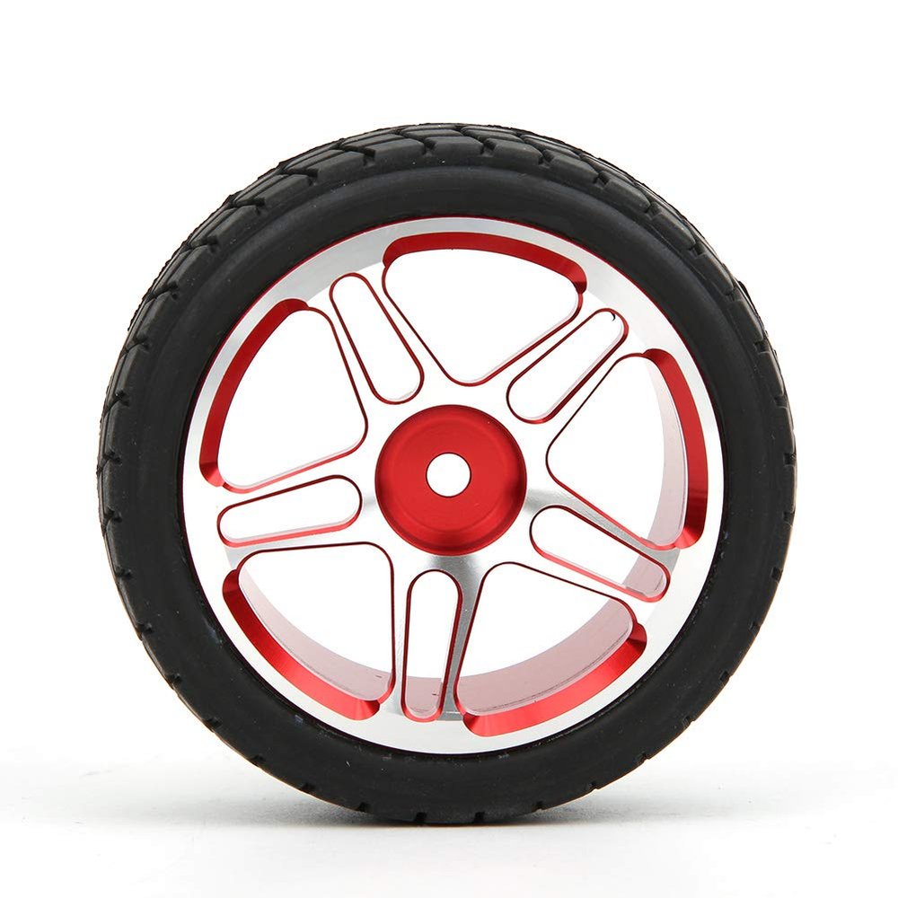 VBESTLIFE RC Car Tire RC Wheel Hub, Tire for SCY 16101 16102 16103 16201pro 1/16 Cars & Wheel Sets (Red), #311