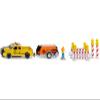 1500 Pickup Truck Yellow with Compressor Trailer and Worker Figure with Accessories Set 1/50 Diecast Models by Siku 3505 view 1