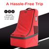 Koah Car Seat Backpack for Air Travel - Portable and Easy to Carry, Durable and waterproof design keeps your child's car seat protected (Red) view 2