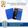 BCW Double-Sided 9-Pocket Pages Holder - 20 Blue Pages | Trading Card Binder Sheets | Secure Side Loading | Ideal Card Storage and Display Solution view 2