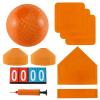 Fancemot Kickball Set with Bases and Ball - 8.5" Kickball, Rubber Throw Down Bases, Sports Traning Cones, 7" Pump and 14" Scoreboard - Playground and Backyard Game view 1