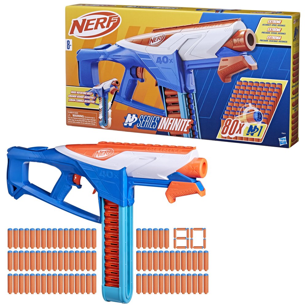 Hasbro Nerf N Series Infinite Blaster, Perfect for Kids and Adults High-Speed Outdoor Play
