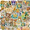 100 PCS Cheetah Vinyl Stickers, Cheetah Leopard Party Favors Birthday Decorations Supplies Gifts Waterproof Stickers for Water Bottle Laptop view 1