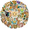 100 PCS Cheetah Vinyl Stickers, Cheetah Leopard Party Favors Birthday Decorations Supplies Gifts Waterproof Stickers for Water Bottle Laptop view 2